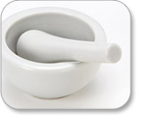 Mortero blanco para las F�rmulas magistrales